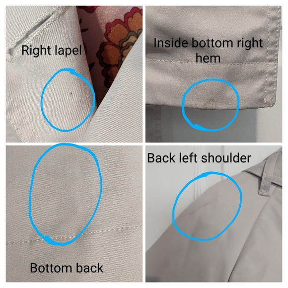 Three Stones Trench Coat with Vivid Lining - Large - Cream & Orange - Picture 9 of 11